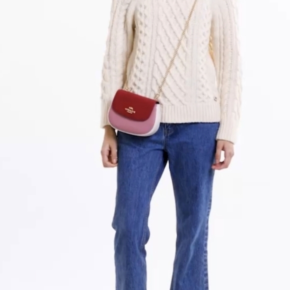 COACH Saddle Belt Bag/Crossbody In Colorblock - Picture 1 of 10